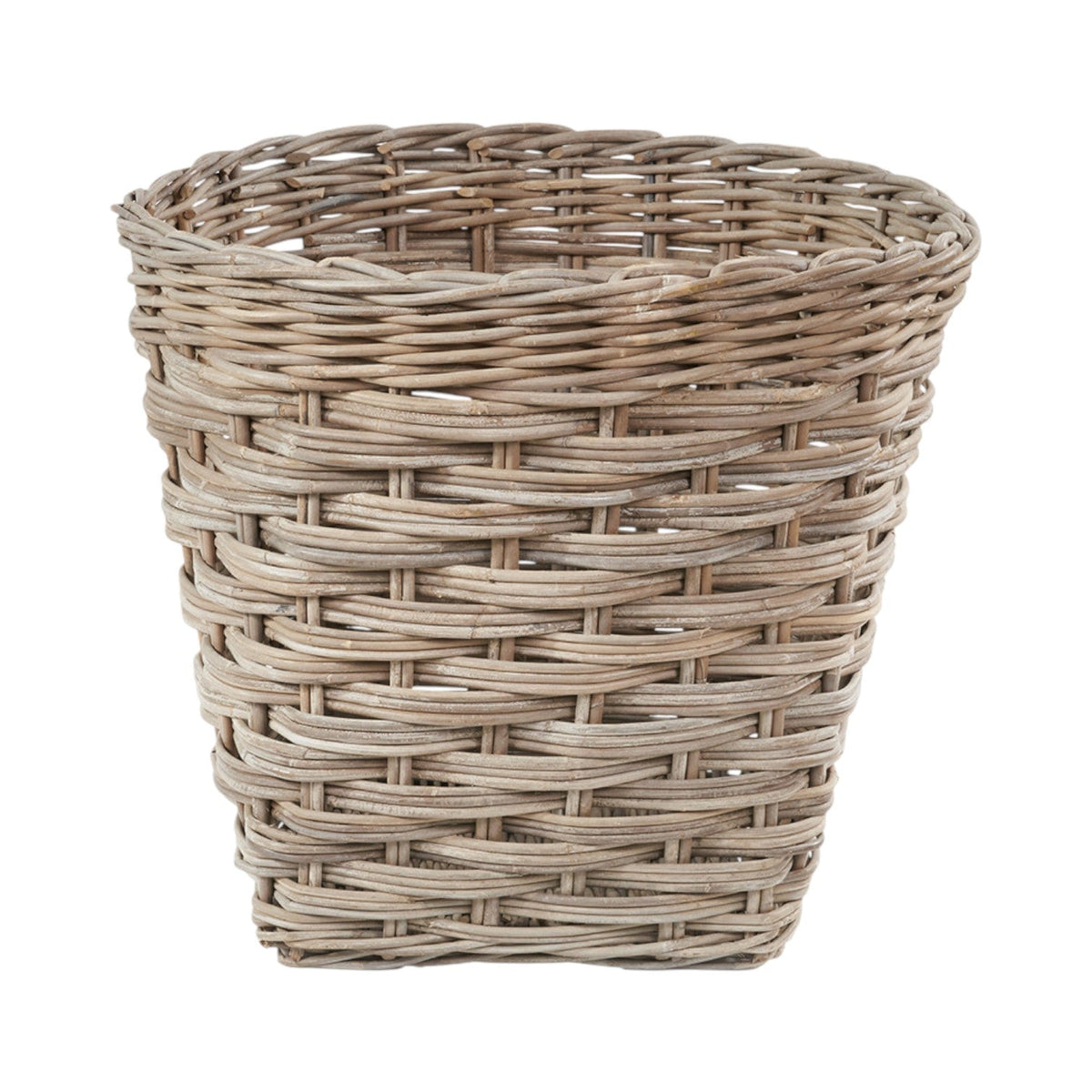 Grey Kubu Rattan Dog Toy & Blanket Basket | Paws & Nest