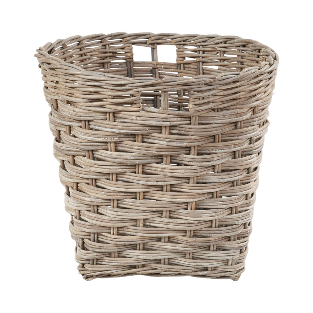 Grey Kubu Rattan Dog Toy & Blanket Basket | Paws & Nest